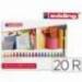 Rotulador Edding 1200 caja de 20 colores surtidos