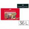 Lapices de colores Faber Castell hexagonales caja metal 36 unidades