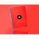 Bloc Antartik Folio microperforado Cuadrícula tapa Dura 80 hojas 100g/m2 Rojo con margen