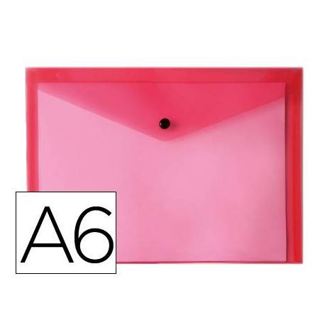 Carpeta sobre Liderpapel cierre broche rojo Din A6