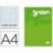 Recambio encolado Liderpapel din A4 4 taladros 100gr cuadrícula 5mm verde