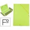 Carpeta de gomas Liderpapel color verde folio