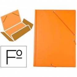 Carpeta de gomas Liderpapel color naranja folio