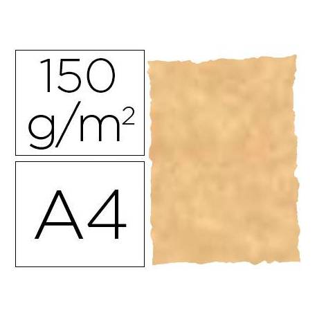 Papel pergamino DIN A4 troquelado color Ocre parchment