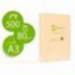 Papel color Q-connect DIN A3 80g/m2 color Crema pack 500 hojas