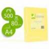 Papel color Q-connect tamaño A4 80g/m2 pack 500 hojas Amarillo