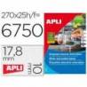 Etiqueta adhesivas marca Apli 10197 tamaño 17,8x10 mm removible caja 25 hojas