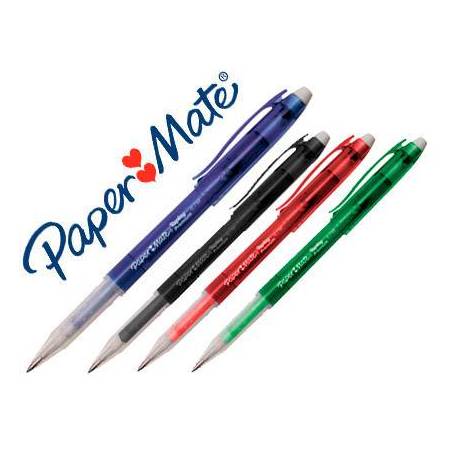 Paper Mate Inkjoy gel brillante bolígrafo retráctil punta media negro caja  -12u- 