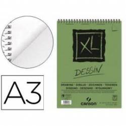 Bloc de Dibujo Dessin Canson XL DIN A3 50 hojas 160 gr Microperforado Espiral Grano Fino