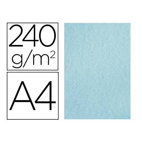 Papel Pergamino Liderpapel DIN A4 240g/m2 Color Azul Pack de 25 (64714)