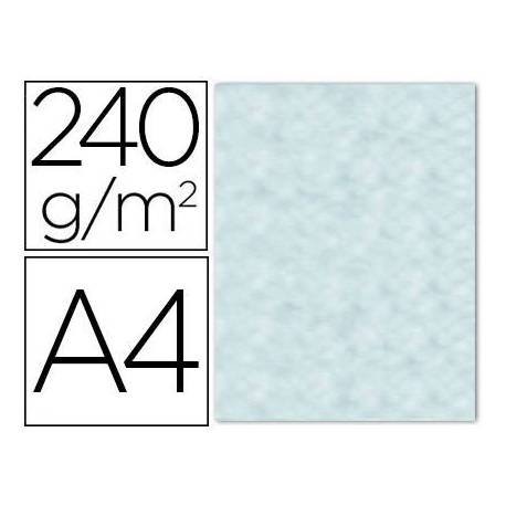 Papel Pergamino Liderpapel DIN A4 240g/m2 Color Azul Pack de 10 Hojas Con Bordes