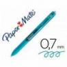 Boligrafo Paper Mate Inkjoy Retractil Gel 0,7 mm Color Verde Azulado