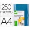 Tapa de Encuadernacion PVC Q connect Din A4 Incolora 250MC pack 100 uds