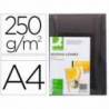 Tapa de Encuadernacion Carton Q connect Din A4 Negro 250gr pack 100 uds
