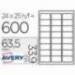 Etiqueta Adhesiva Avery 63,5x33,9 mm Color blanco Caja con 25 hojas