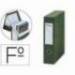 Archivador con tapa Pardo Carton Verde 335x250x80 mm