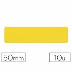 Etiqueta adhesiva marca Tarifold Tira delimitación suelo amarillo 20x5 cm