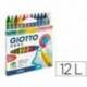 Lapices cera Giotto caja de 12 unidades colores surtidos