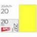 Etiqueta Adhesiva Apli 210x297 mm Color Amarillo Fluorescente Caja con 20 hojas