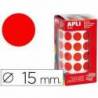 Gomets Apli circulares color rojo 15mm