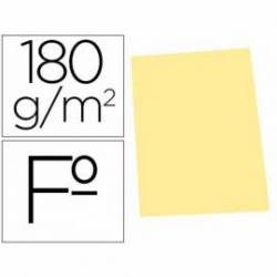 Subcarpetas de cartulina Gio folio amarillo pastel 180 g/m2