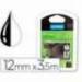 Cinta Dymo D1 nylon negro y amarillo 12mm x 3,5 mt