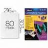 Bolsa plastificar Fellowes DIN A4 Brillo