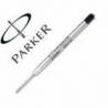 Recambio boligrafo Parker negro fino.