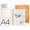 Carpeta Liderpapel con 60 fundas espiral escaparate naranja
