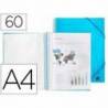 Carpeta Liderpapel con 60 fundas espiral escaparate azul