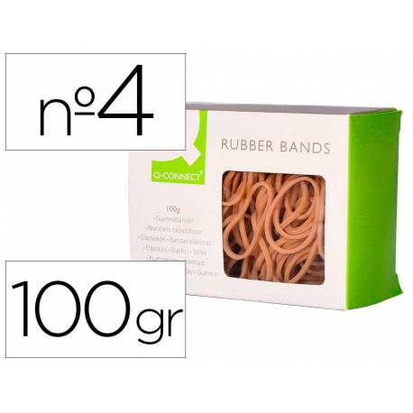 Gomillas elasticas Q-connect 100 gr numero 4