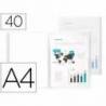 Carpeta Beautone escaparate de 40 fundas fijas Din a4 transparente