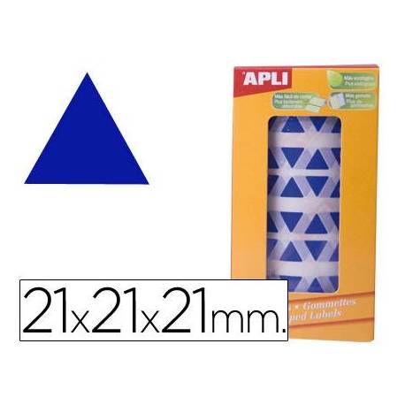 Gomets Apli triangulares color Azul 21x21x21mm