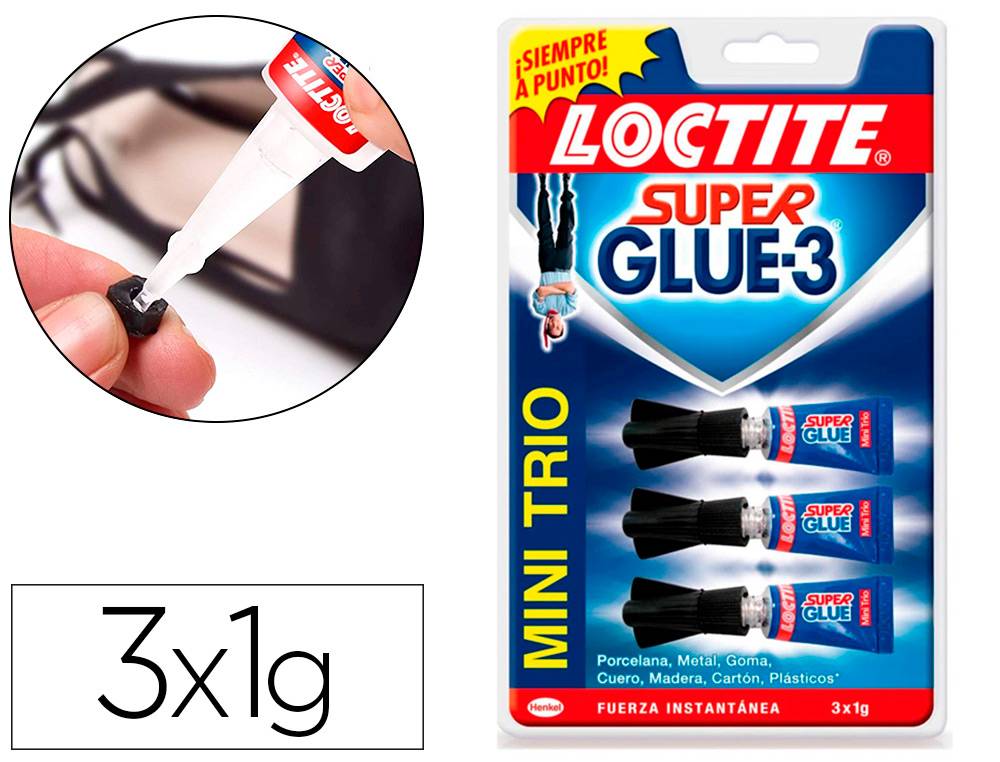 Pegamento Instantaneo loctite Super Glue 3 x1 gr (47540)