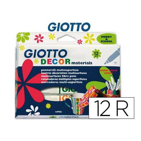 Rotulador Giotto Decor Materials Punta Gruesa caja de 12 unidades