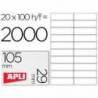 Etiquetas Adhesivas marca Apli 105 x 29 mm