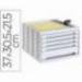 Fichero cajones de sobremesa q-connect 305x370x215 mm bandeja organizadora superior 5 cajones gris opaco