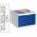 Fichero cajones de sobremesa q-connect 305x370x215 mm bandeja organizadora superior 5 cajones azul opaco