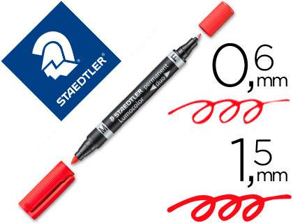 Rotulador Permanente Staedtler Lumocolor Dúo 348 Color Negro (43080)