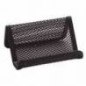 Portatarjetas q-connect metalico negro 11x7,5x5 cm.