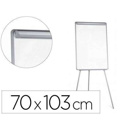 Pizarra Q-Connect trípode magnética con marco gris 70x103 cm