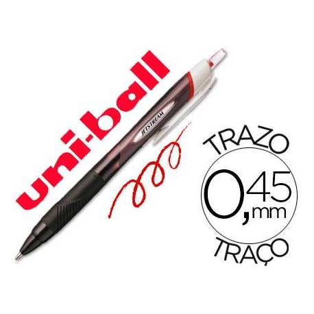 Rotulador-Bolígrafo roller Uni-Ball rojo Jet Stream junior 0,45 mm SXN-150
