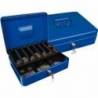 Caja caudales Q-Connect 12" 300x240x90 mm azul con bandeja portamonedas