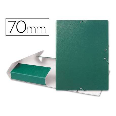 Carpeta de proyectos Liderpapel de carton con gomas verde 7cm