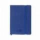 Libreta Liderpapel simil piel a6 120 hojas 70g/m2 horizontal sin margen azul