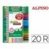 Rotulador Duo Alpino punta doble media y gruesa lavable caja 20 rotuladores