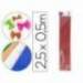 Papel crespon Liderpapel color rojo metalizado