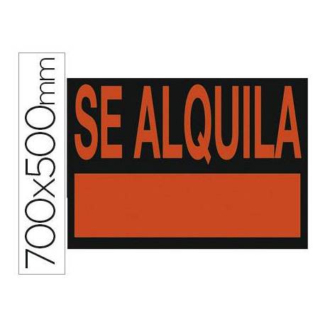 Cartel "Se alquila" 70 x 50 cm