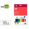 Lapices de colores Liderpapel hexagonal caja 18 unidades