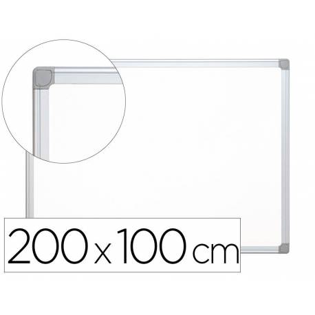 Pizarra Blanca Lacada Magnetica con marco de aluminio 200X100 Q-Connect